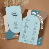 Zakelijke services prijslijst Trendy Retro Neutral