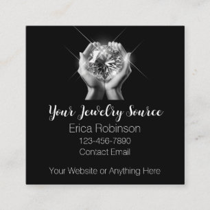 Zakelijke Sieraden Bron Business Cards Vierkante Visitekaartje