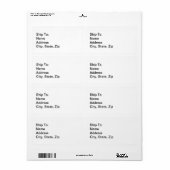 Zakelijke simpele kunst Persoonlijk verzendadres Etiket (Full Sheet)