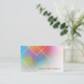 Zakelijke Sjabloon Moderne Kleurrijke Abstracte Ku Visitekaartje (Staand voorkant)