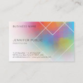 Zakelijke Sjabloon Moderne Kleurrijke Abstracte Ku Visitekaartje (Achterkant)