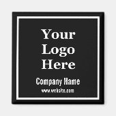 Zakelijke Sjabloon zwart-wit met bedrijfsLogo Magneet (Voorkant)