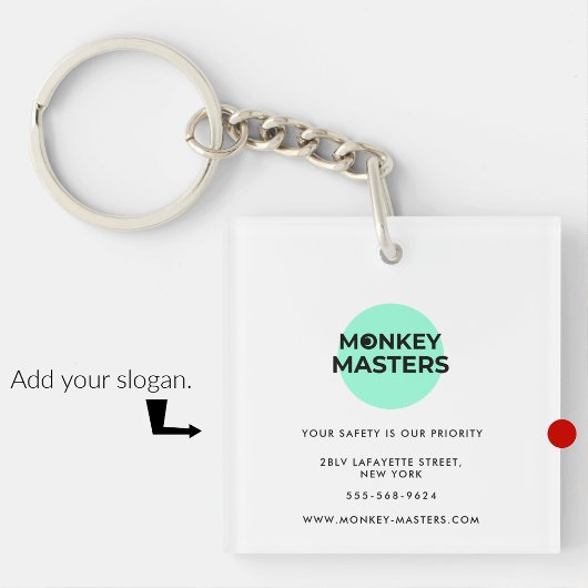 Zakelijke sleutelhangers minimalistisch alles wit 