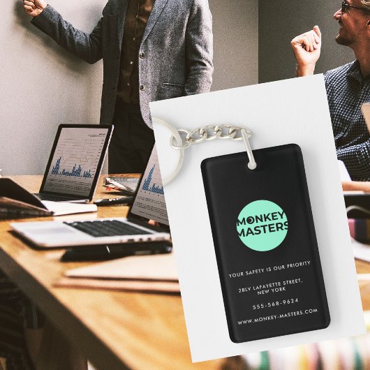 Zakelijke sleutelhangers minimalistisch alles zwar