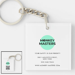 Zakelijke sleutelhangers minimalistisch geheel wit