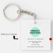 Zakelijke sleutelhangers minimalistisch geheel wit