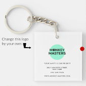 Zakelijke sleutelhangers minimalistisch geheel wit