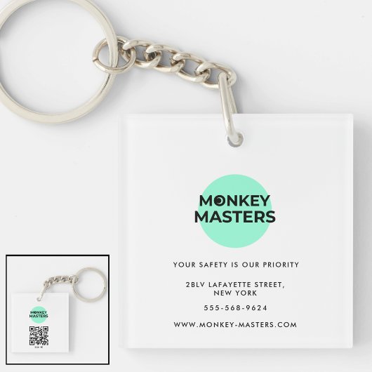 Zakelijke sleutelhangers minimalistisch geheel wit