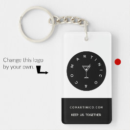 Zakelijke sleutelhangers minimalistisch schoon Zwa