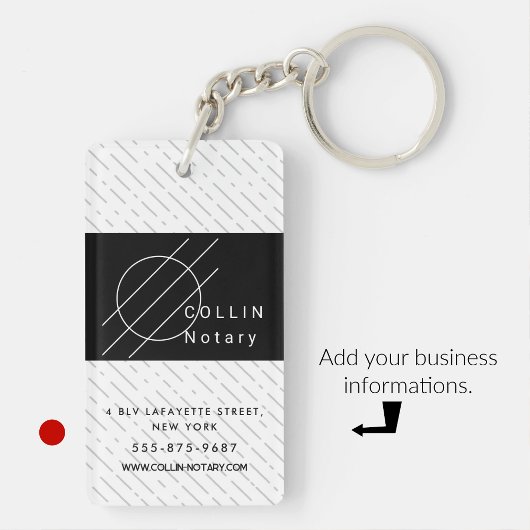 Zakelijke sleutelhangers minimalistisch wit zwart