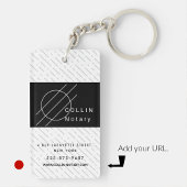 Zakelijke sleutelhangers minimalistisch wit zwart