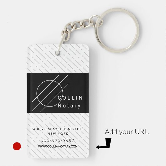 Zakelijke sleutelhangers minimalistisch wit zwart