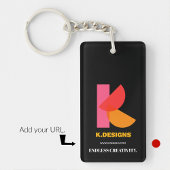 Zakelijke sleutelhangers minimalistische zwarte ac