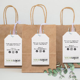 Zakelijke sociale media - Hartelijk dank voor uw L Cadeaulabel