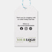 Zakelijke sociale media - Hartelijk dank voor uw L Cadeaulabel (Achterkant)