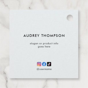 Zakelijke sociale media Logo Modern Bedankjes Labels