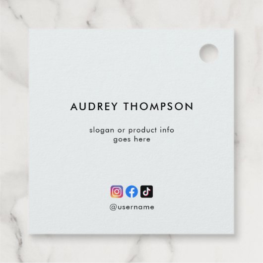 Zakelijke sociale media Logo Modern Bedankjes Labels (Achterkant)