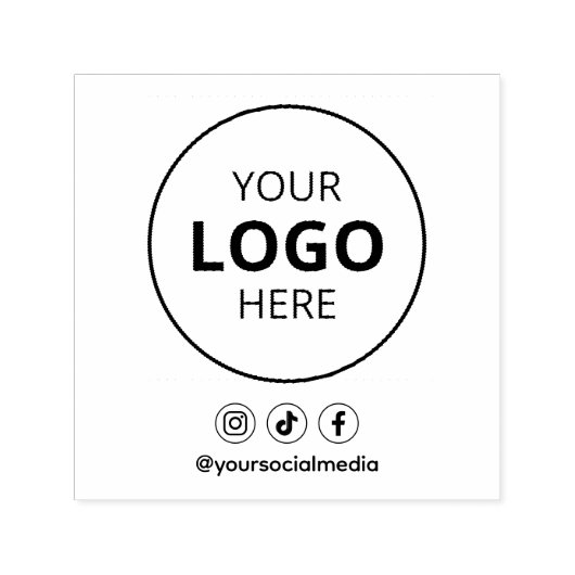 Zakelijke sociale media Logo Zelfinktende Stempel (Design)