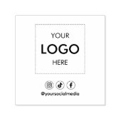 Zakelijke sociale media Logo Zelfinktende Stempel (Design)