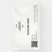 Zakelijke sociale media QR-code Adverteren Wit Spandoek (Verticaal)