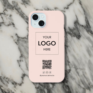 Zakelijke sociale media QR-code Blush iPhone 15 Case