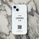 Zakelijke sociale media QR-code zwart iPhone 15 Case<br><div class="desc">Verhoog uw zakelijke branding met onze aangepaste iPhone case! Ontworpen om uw merk te laten opvallen, is dit hoesje voorzien van uw logo prominent weergegeven. Onder de logo hebben we een handige QR-code toegevoegd voor eenvoudige toegang tot uw website of promoties. Bovendien is er ruimte voor drie sociale mediapictogrammen en...</div>