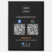 Zakelijke sociale recensie met Qr-code Magneet (Voorkant)