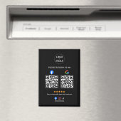 Zakelijke sociale recensie met Qr-code Magneet (Insitu (Vaatwasser))