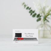 Zakelijke standaard voor computertechnici visitekaartje (Staand voorkant)