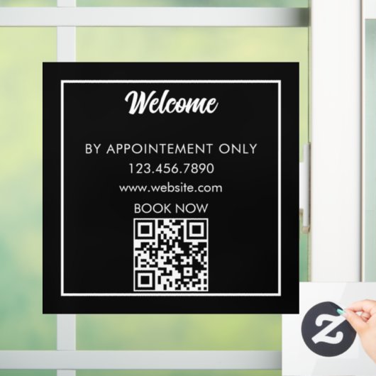 Zakelijke startpagina alleen op afspraak raamsticker (Huis)