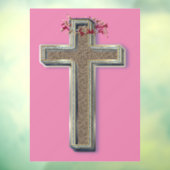 Zakelijke sticker voor het raam Roze achtergrond (Vel 3)