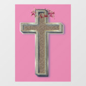 Zakelijke sticker voor het raam Roze achtergrond (Vel)