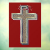 Zakelijke sticker voor op het raam rode achtergron (Vel 3)