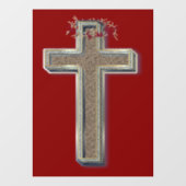 Zakelijke sticker voor op het raam rode achtergron (Vel)