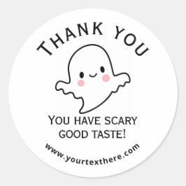 Zakelijke stickers - bedankt met een leuk spookje
