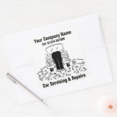 Zakelijke stickers voor autoonderhoud en reparatie (Envelop)
