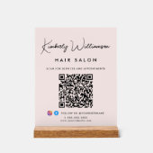Zakelijke stijlvolle handtekening script QR-code r Acryl Bord (Voorkant)