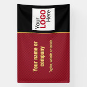 Zakelijke streep in rood / zwart - Smart Company Spandoek (Verticaal)