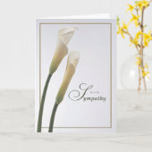 Zakelijke sympathie Calla Lily Flowers Kaart (Gele Bloem)