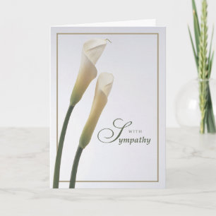 Zakelijke sympathie Calla Lily Flowers Kaart