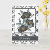 Zakelijke sympathie Stijlvolle zwarte en gouden kl Kaart (Gele Bloem)