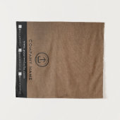 Zakelijke tafelrenner banner linnen logo social me wandkleed (Voorkant (horizontaal))