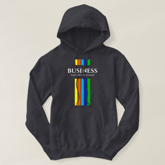 Zakelijke tagline moderne verticale strepen hoodie (Design voorkant)