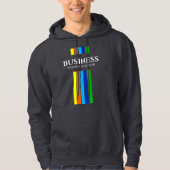 Zakelijke tagline moderne verticale strepen hoodie (Voorkant)
