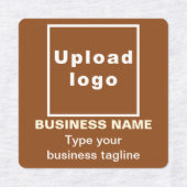 Zakelijke tagline op bruin vierkant ijzer op label (Design 1)