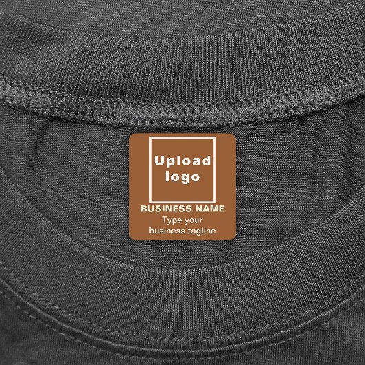 Zakelijke tagline op bruin vierkant ijzer op label
