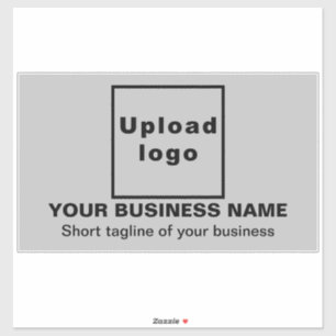 Zakelijke tagline op grijs groot rechthoek vinyl sticker