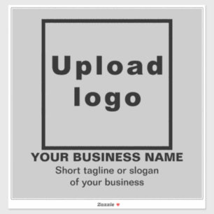Zakelijke tagline op grijs groot vierkant vinyl sticker