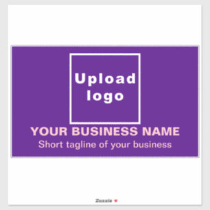 Zakelijke tagline op Paarse grote rechthoek Vinyl Sticker