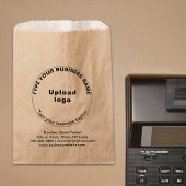 Zakelijke Tagline op papiertas met bruin papier Bedankzakje